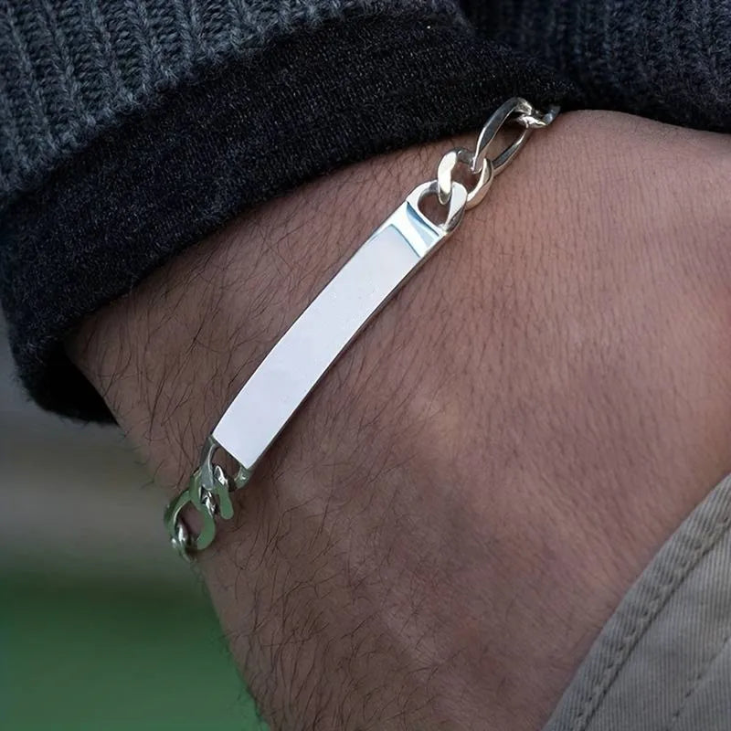 Personalised Men's Chain Bracelet