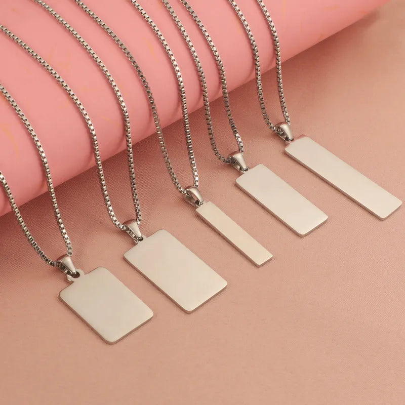 Rectangle Pendant Necklace