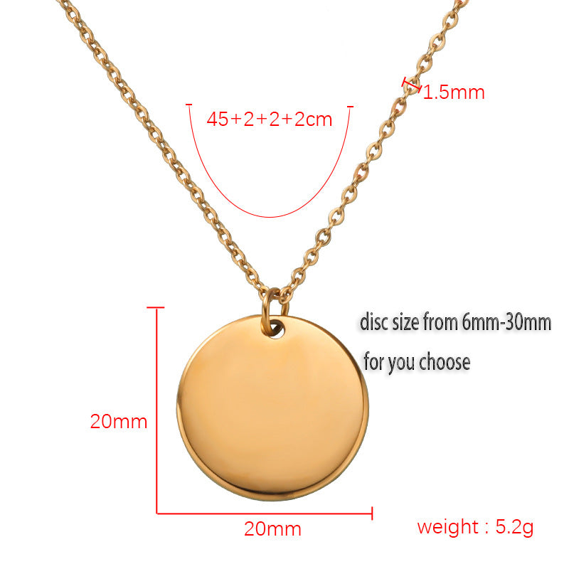 Round Pendant Necklace