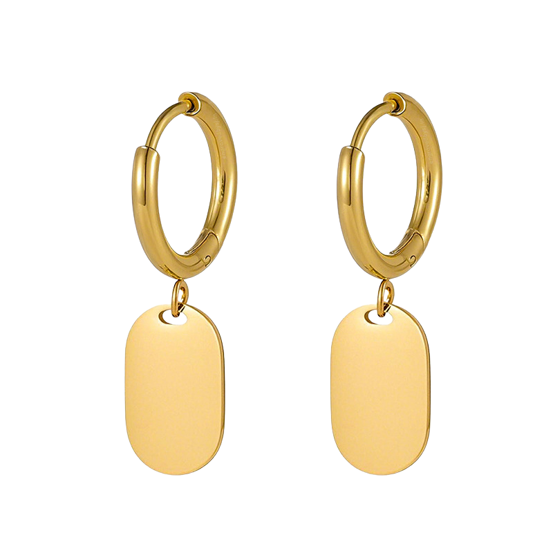 Eva Pillar Hoops Earrings (PAIR)