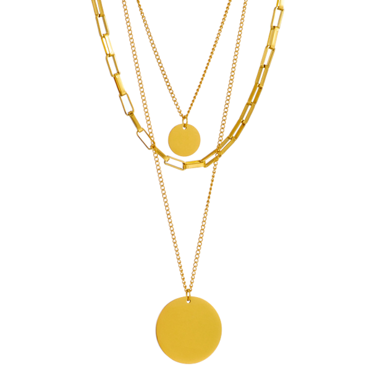 Luna Layered Coin Necklace