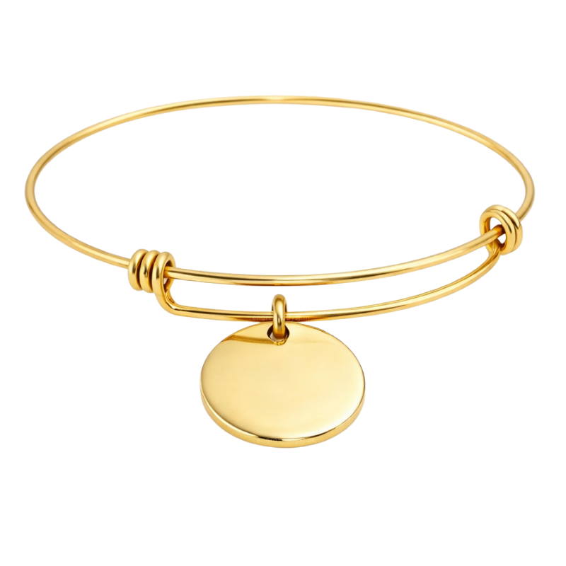 Round Charm Bangle