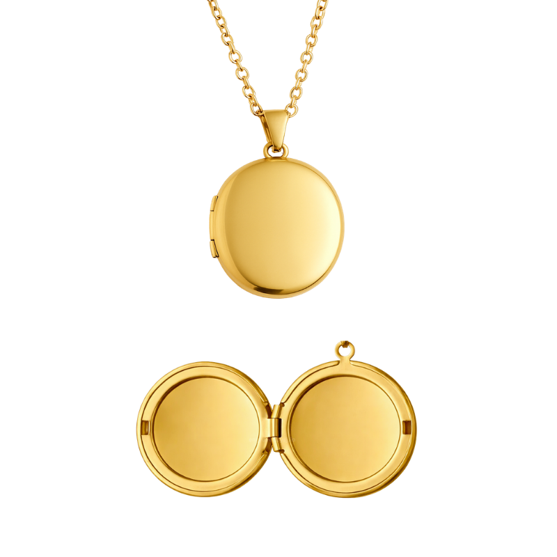 Round Locket Pendant Necklace