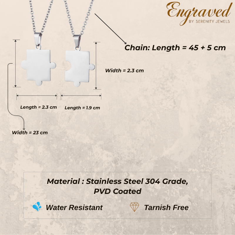Jigsaw Pieces Necklace (PAIR)