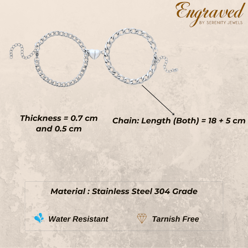 Magnetic Heart Bond Bracelet (PAIR)