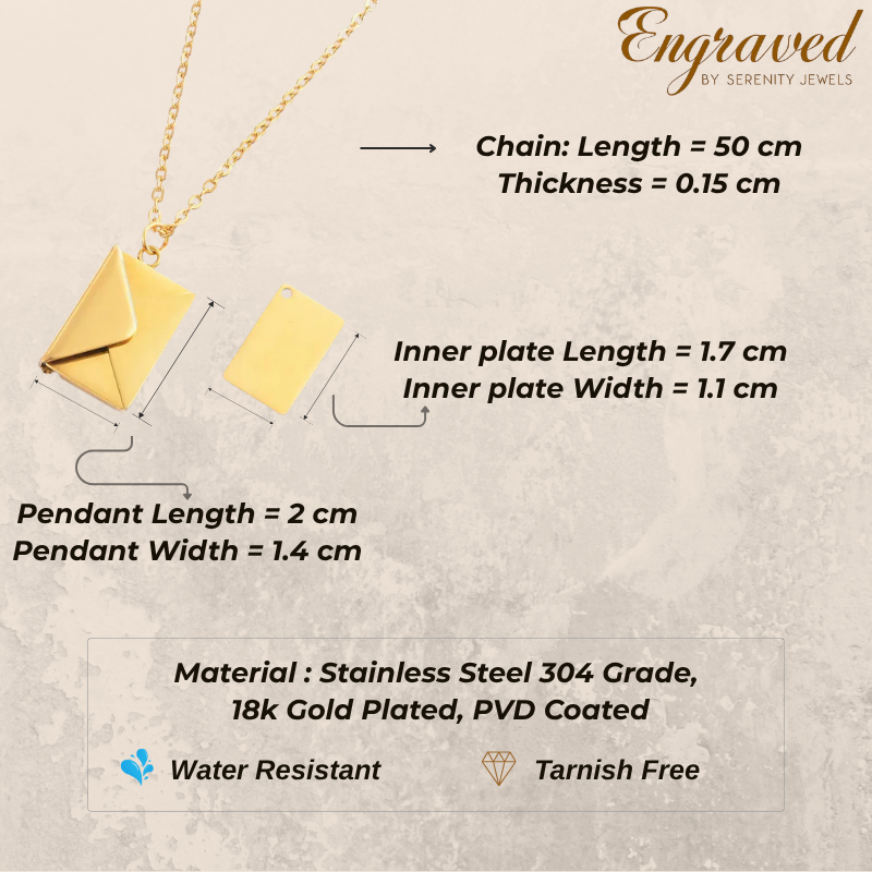 Envelope Locket Necklace