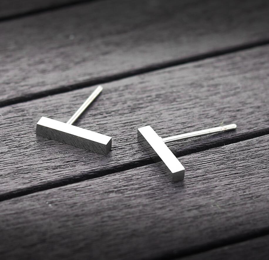 Eva Small Bar Stud Earrings (PAIR)