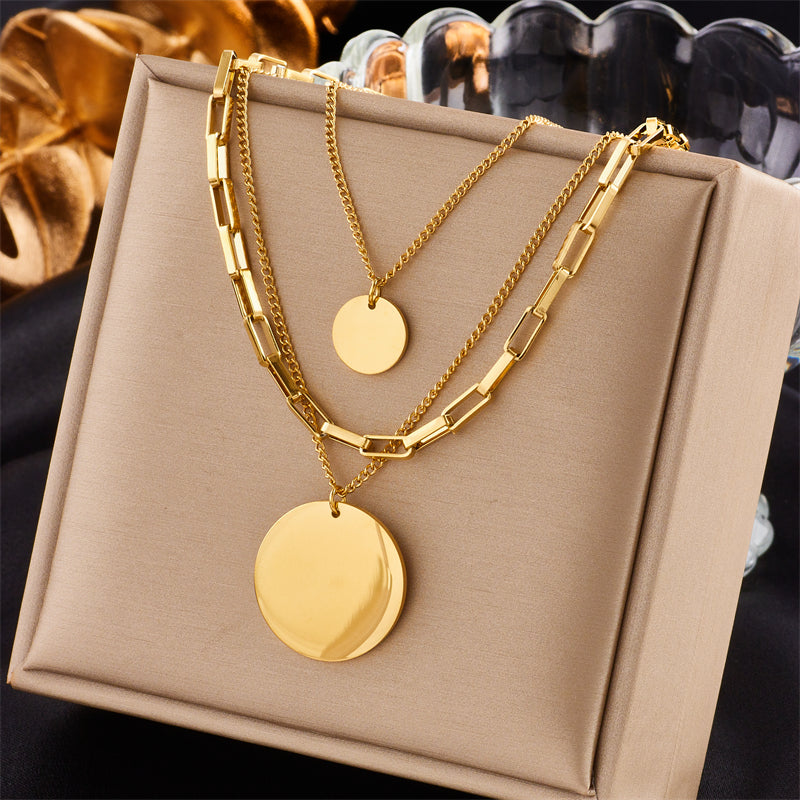 Luna Layered Coin Necklace