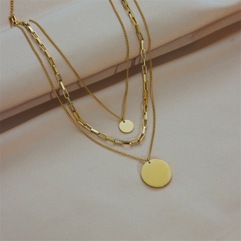 Luna Layered Coin Necklace