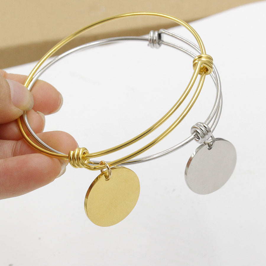 Round Charm Bangle