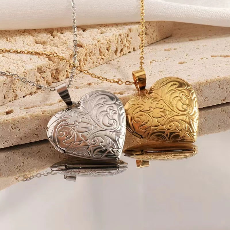Vintage Heart Locket Necklace