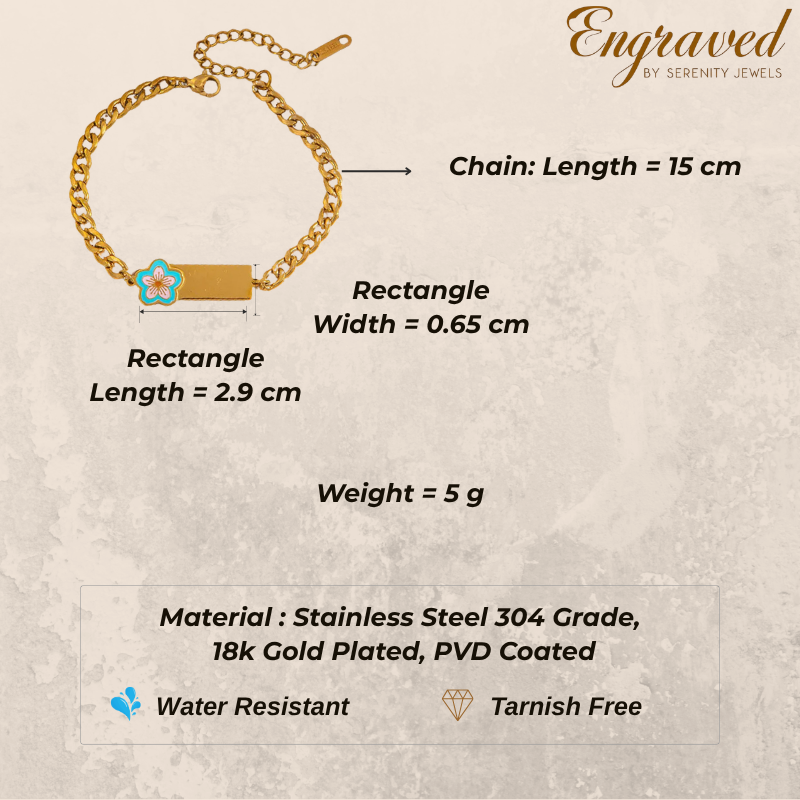 Azure Bloom Link Bracelet