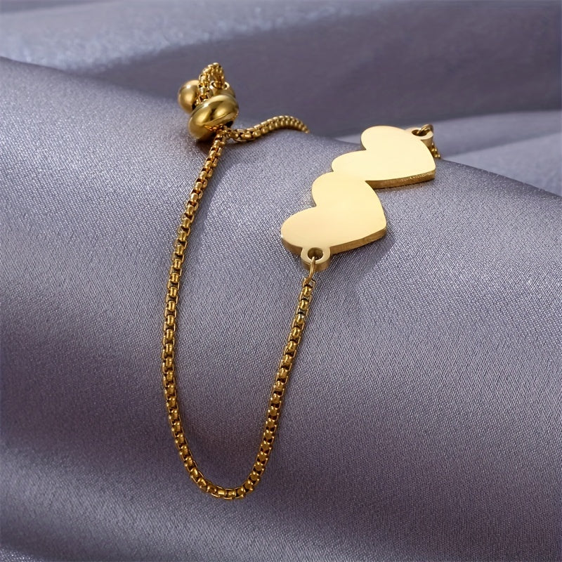 Duo Heart Adjustable Bracelet