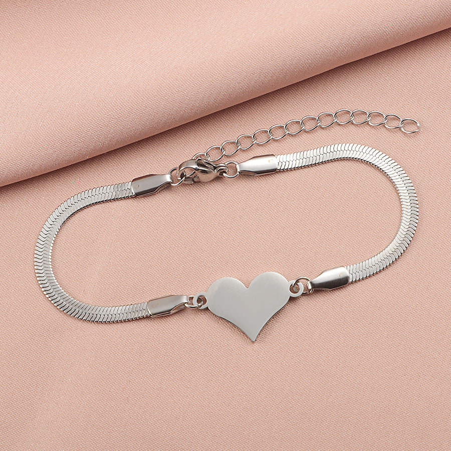 Herringbone Heart Bracelet