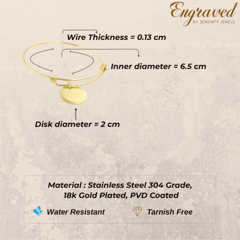 Round Charm Bangle