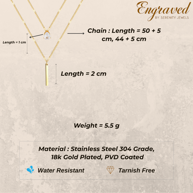 Solitaire Layered Pendant Necklace