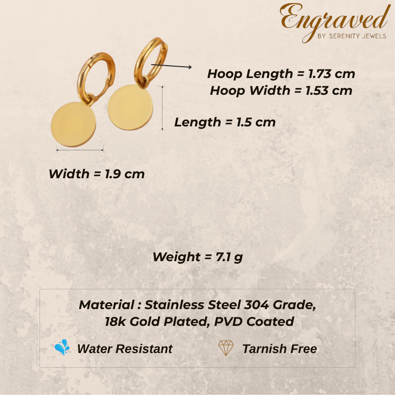 Eva Round Hoops Earrings (PAIR)