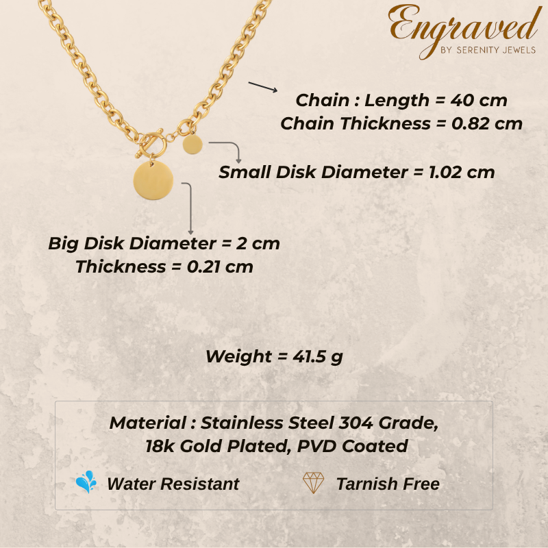Dual Disk Interlock Necklace