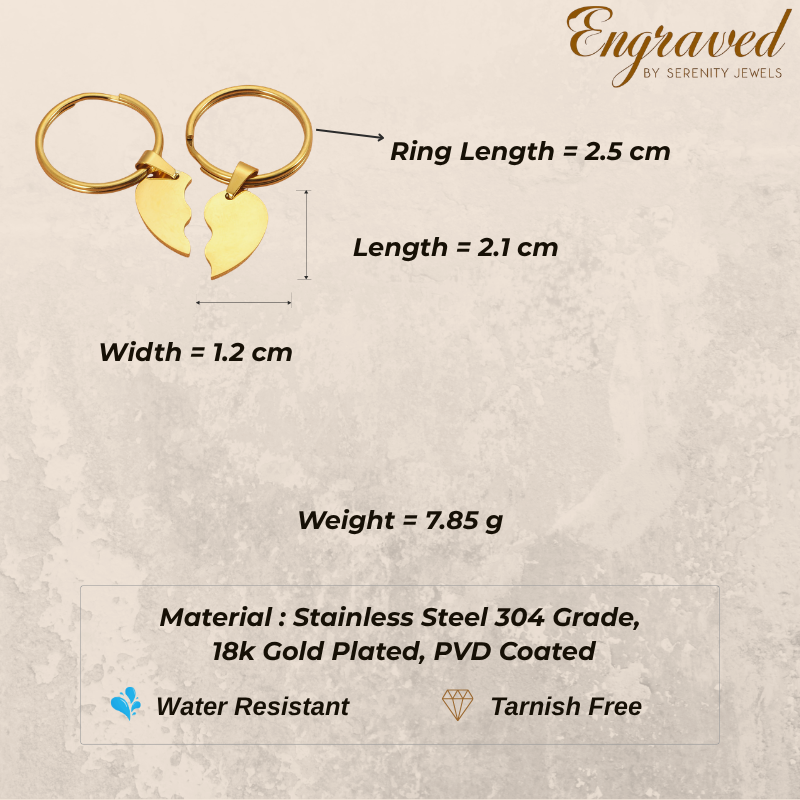 Half Heart Keychain (PAIR)