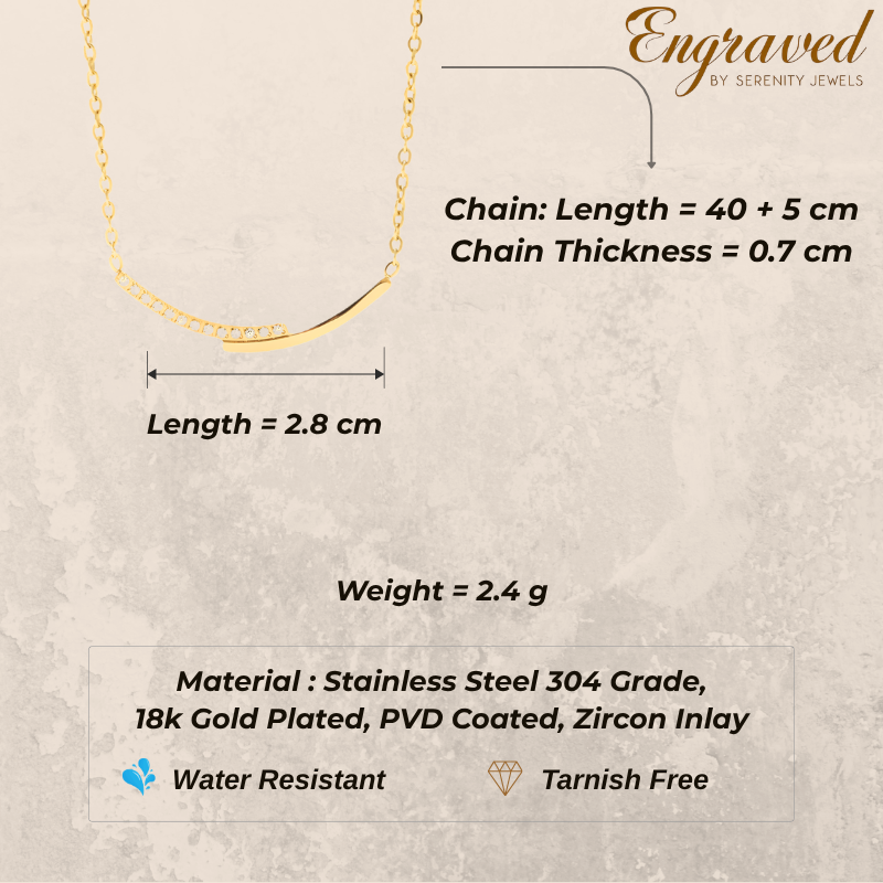 Aurelia Crystal Curve Necklace