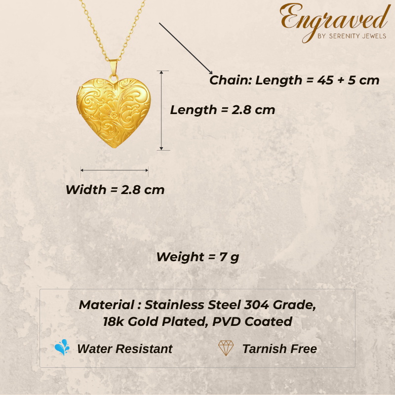 Vintage Heart Locket Necklace