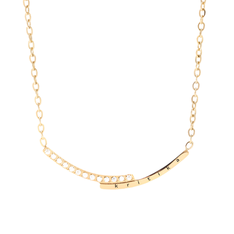 Aurelia Crystal Curve Necklace