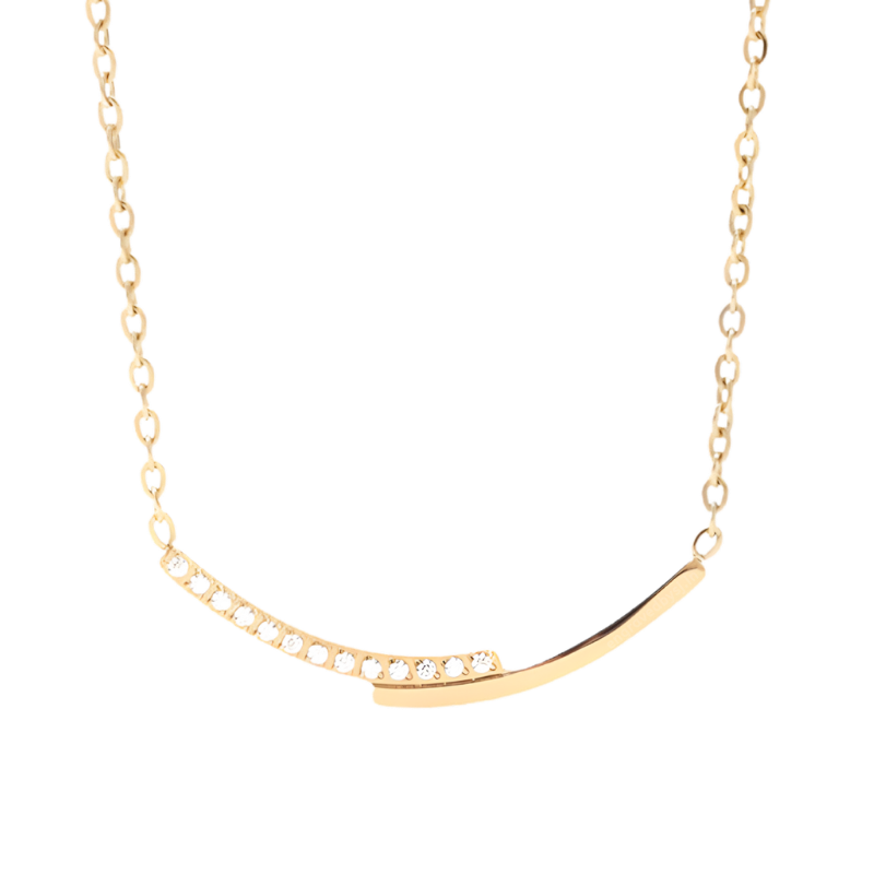 Aurelia Crystal Curve Necklace
