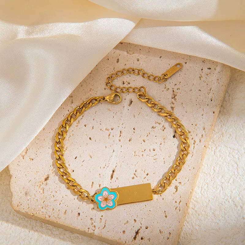 Azure Bloom Link Bracelet