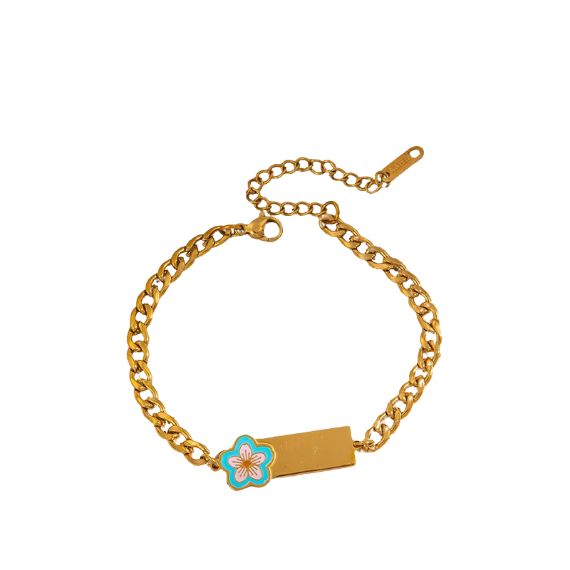 Azure Bloom Link Bracelet