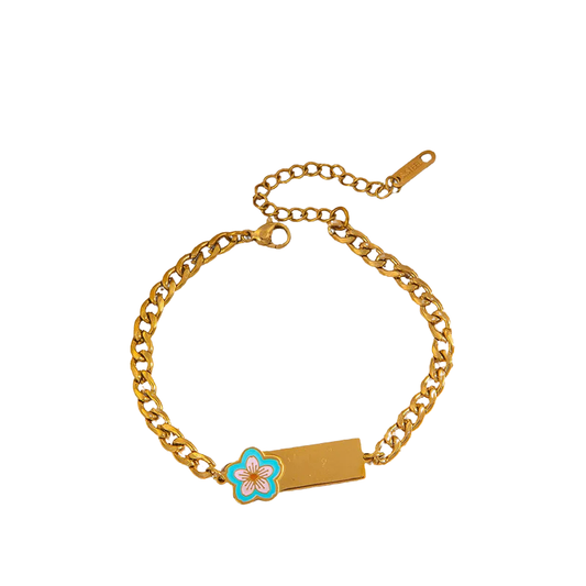 Azure Bloom Link Bracelet