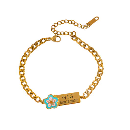 Azure Bloom Link Bracelet