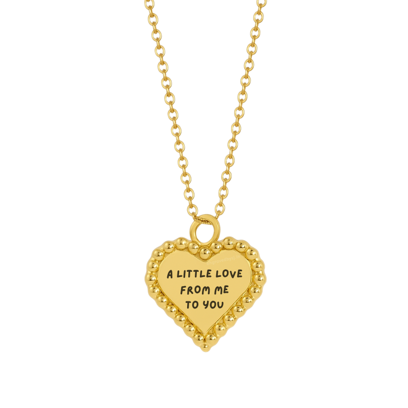Beaded Heart Charm Necklace