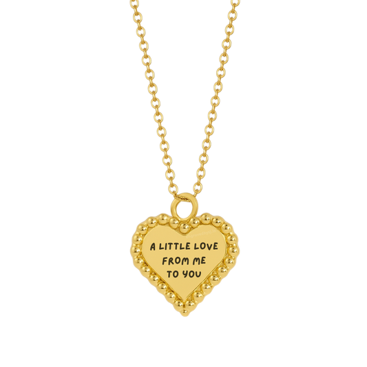 Beaded Heart Charm Necklace