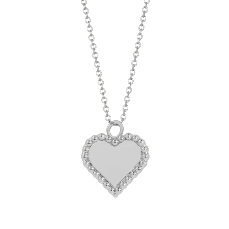 Beaded Heart Charm Necklace