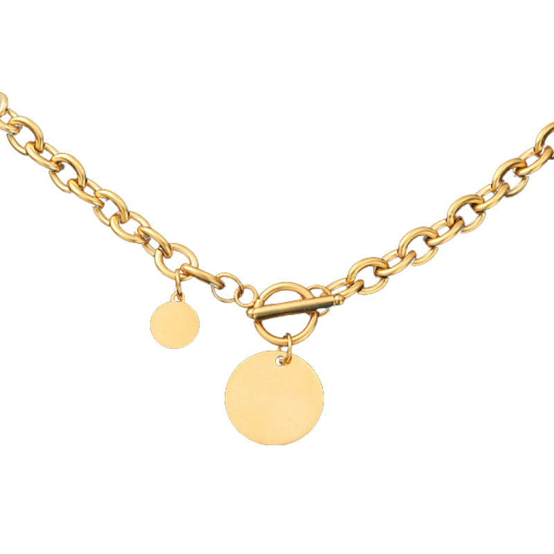 Dual Disk Interlock Necklace