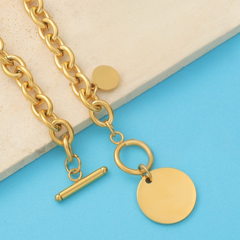 Dual Disk Interlock Necklace