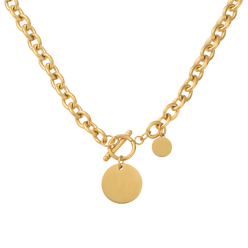Dual Disk Interlock Necklace