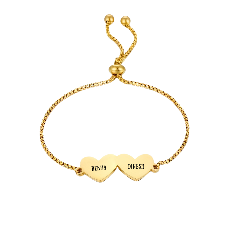 Duo Heart Adjustable Bracelet