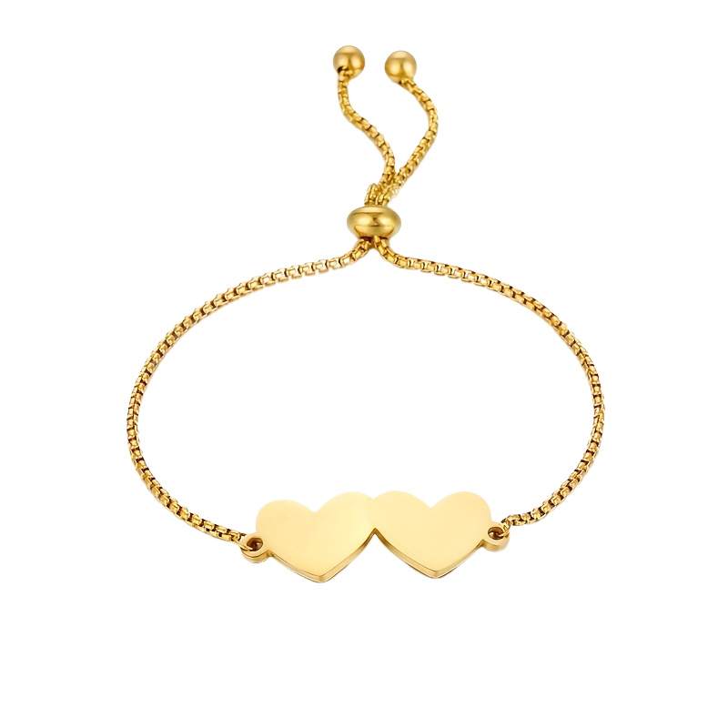 Duo Heart Adjustable Bracelet