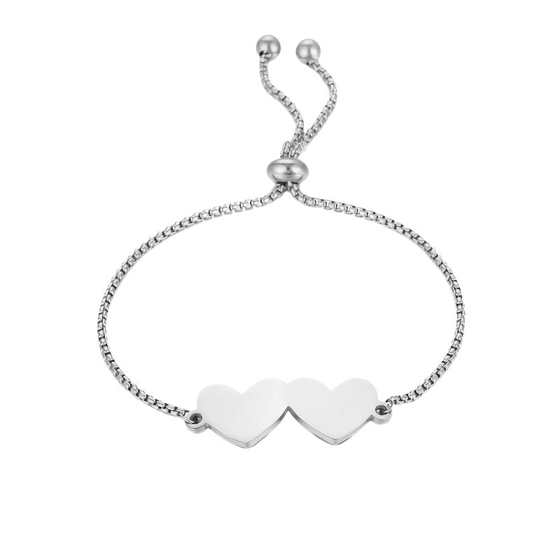 Duo Heart Adjustable Bracelet