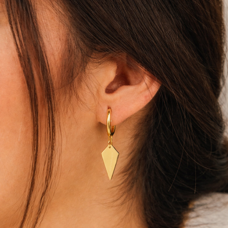 Eva Geo Hoops Earrings (PAIR)