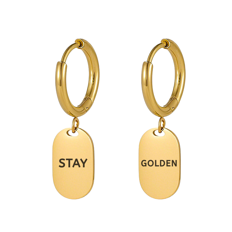 Eva Pillar Hoops Earrings (PAIR)