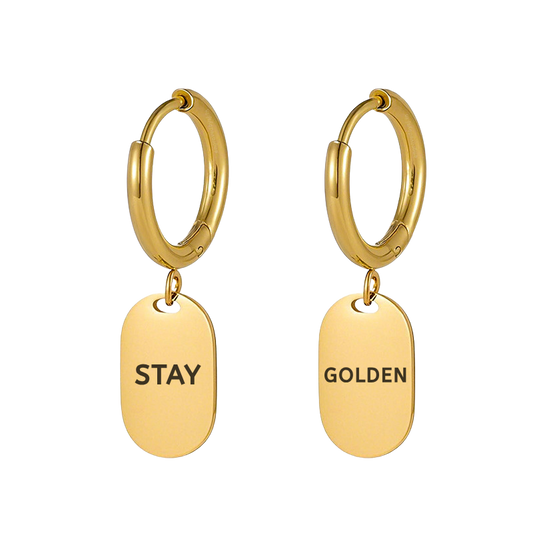 Eva Pillar Hoops Earrings (PAIR)