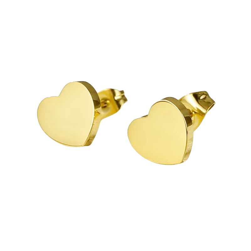 Eva Small Heart Stud Earrings (PAIR)