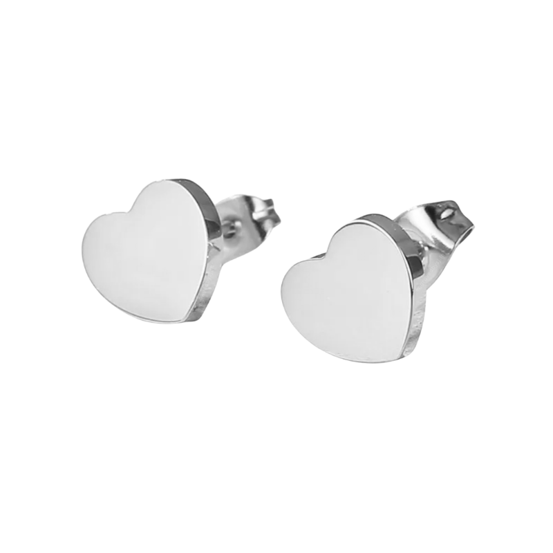 Eva Small Heart Stud Earrings (PAIR)