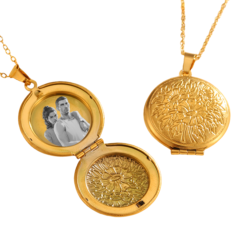 Vintage Heirloom Round Locket Necklace (Special Variant - Side Open)
