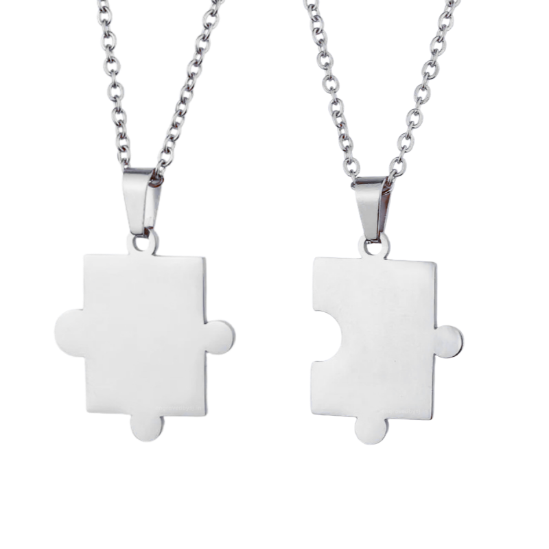 Jigsaw Pieces Necklace (PAIR)