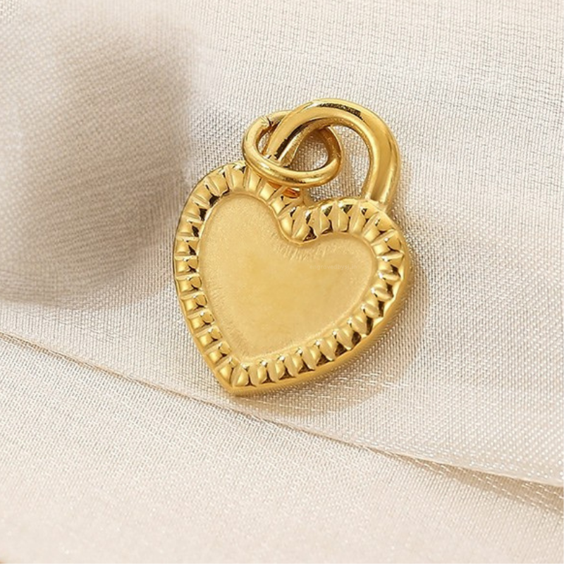 Mini Vintage Heart Charm Necklace