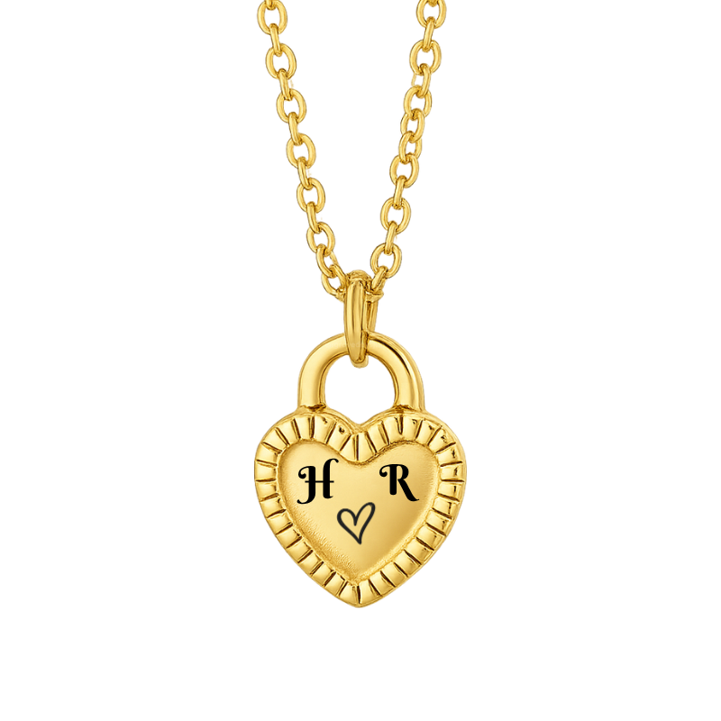 Mini Vintage Heart Charm Necklace