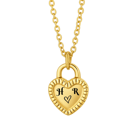 Mini Vintage Heart Charm Necklace